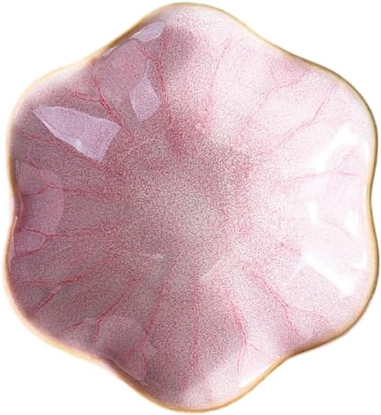 Ceramic Jewelry Storage Tray, 1-Count Irregular-Shaped Storage Holder for Jewelry, Keys and Sundries, Modern Aesthetic Home Organizer for Living Room, Bedroom, Bathroom and Kitchen (Pink) by Unknown