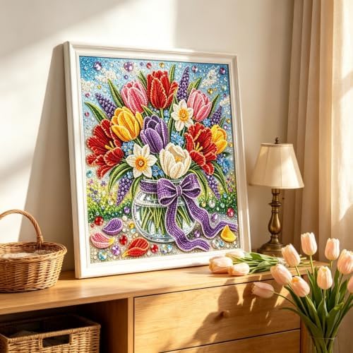 DIY Pearl Art Kit for Adults (Tulips) - Image 2