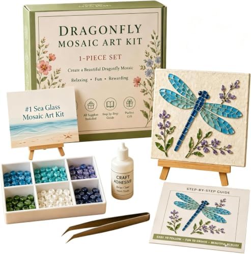 Sea Glass Ocean DIY Kit | Seaglass Mosaic Art Craft Kits for Adults by Unknown
