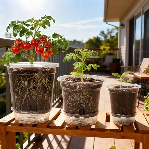 Bluepro Self Watering Pots for Indoor Plants, 4/5/6.5 Inch, 18-Pack - Image 7