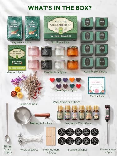 Deluxe Soy Wax Candle Making Kit, Complete DIY Craft Gift Set - Image 2