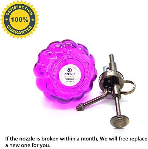 OFFIDIX Glass Spray Bottle Plant Mister Purple Pumpkin Watering Can 6.7 oz - Image 2