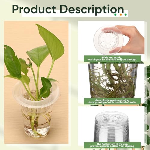 Baderke 100 Pcs Plastic Plant Propagation Vase for Indoor Decor, 3.94'' - Image 5