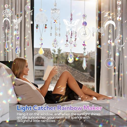 860 PCS DIY Suncatcher Kit Sun Catchers Making Supplies Arts and Crafts for Adults Hanging Prism Suncatcher Kits for Adults with Crystals Sun Catchers Indoor Window Garden Christmas Decor Wedding Home - Image 2