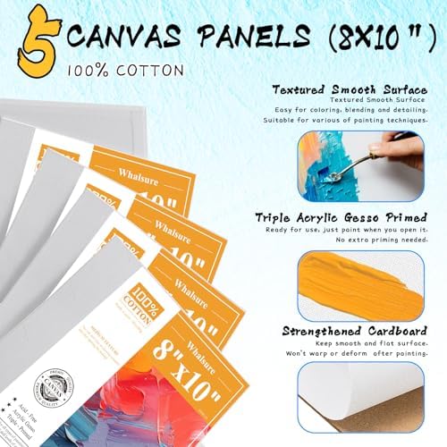 Paint Set for Kids & Adults with 18 Acrylic Paints,Canvas & Easel - Image 6