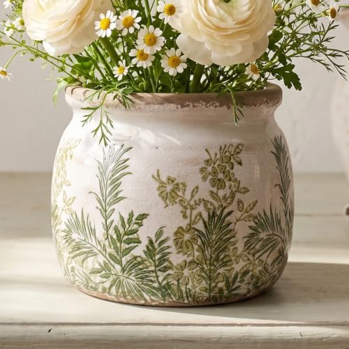Cottagecore Ceramic Vase & Planter, flower pots for indoor plants - Image 6