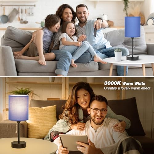 Small Bedside Table Lamp for Bedroom - Desk Lamp with USB Ports for Dorm - Image 6