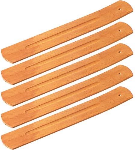 5 Pcs Incense Sticks Holder Incense Burner Ash Catcher, 9 in, Yellow Brown by Boao