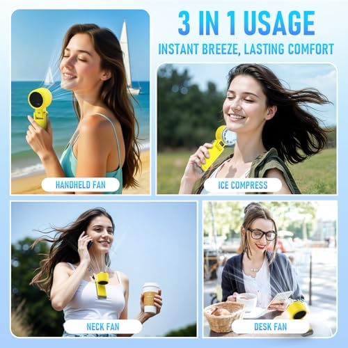 PlayHot Portable Handheld Cooling Fan, Travel Essentials, Gifts for Women - Image 6