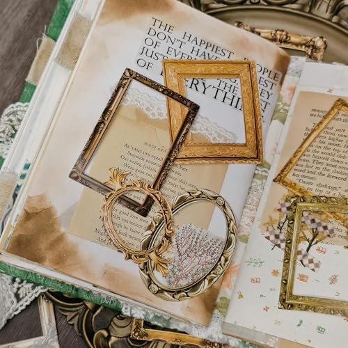 100 Pcs Vintage Frame Stickers Metallic - Image 4