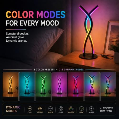 MORIACC Smart RGB LED Table Lamp with Music Sync & App Control - Image 3