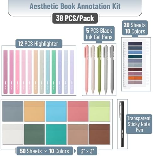 Mr. Pen- Aesthetic Book Annotation Kit, 38 pcs - Image 2
