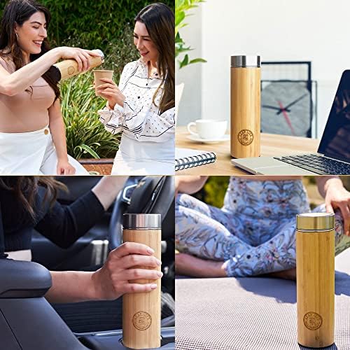 LeafLife Premium Bamboo Tea Tumbler with Infuser for Loose Leaf Tea - Image 6