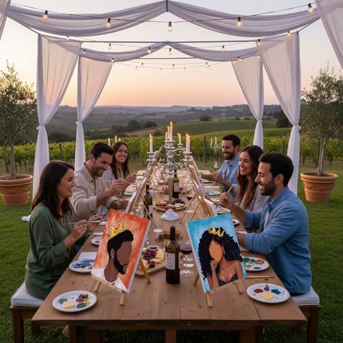 Sherr 24 Pcs Pre Drawn Canvas for Adult, Couple, 8 x 10 Inch - Image 4