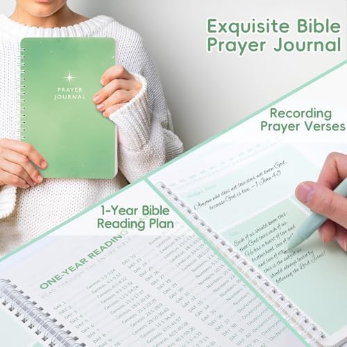 XKDOUS 50 Bible Study Supplies Journaling Kit with Journal and Case, Green - Image 2