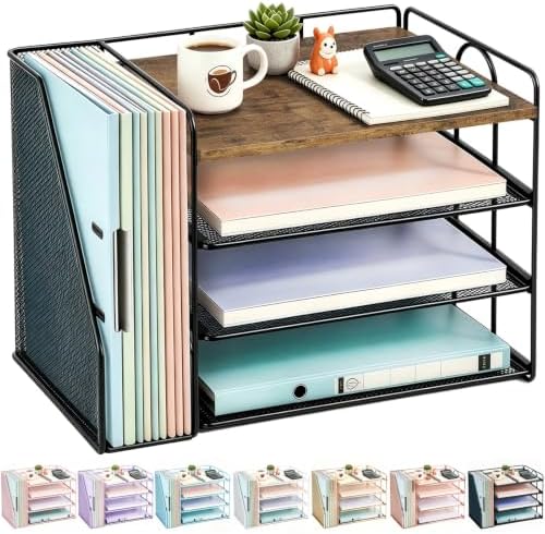 gianotter 4-Tier Wood Paper Organizer With Magazine Holder by gianotter