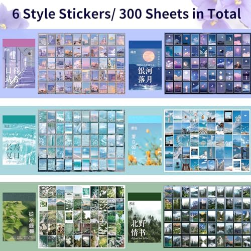 600 Pieces Washi Sticker Set, 12 Set Scrapbooking Diary Planner Album Diary Notebook, Scrapbooking Sticker Journaling Supplies for DIY Arts and Crafts Card Making Laptop Decoration - Image 4
