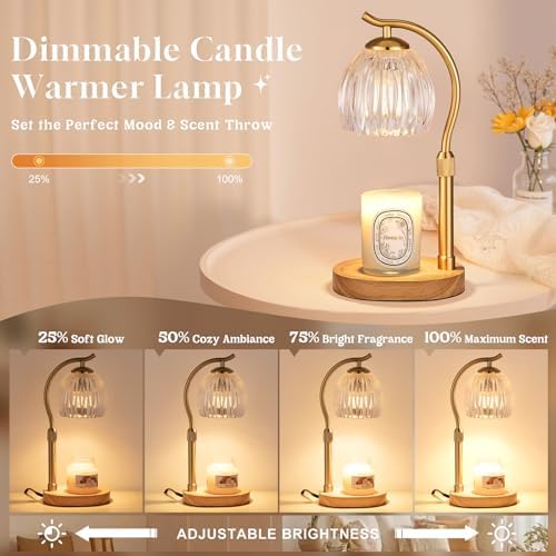 Flower Candle Warmer Lamp with 2 Bulbs- Cozy Home Decor - Image 5
