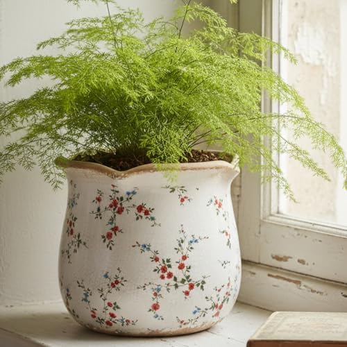 Ceramic Pots for Plants, French Country Flower Pot & Vase with Drainage - Image 4