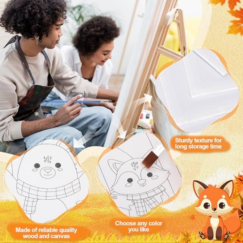 Sherr 140 Pcs 20 Set Pre Drawn Canvas Painting Kit, Autumn - Image 3