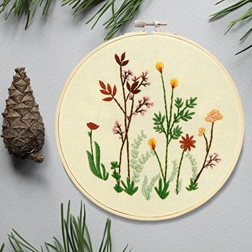 Bonroy 4 Sets Embroidery Set for Beginners, Art Craft, Easy Sewing Embroidery Kit Includes Embroidered Clothes with Patterns, Embroidery Hoops, Instruction Manual, Colorful Stitch Set (2 Most) - Image 4