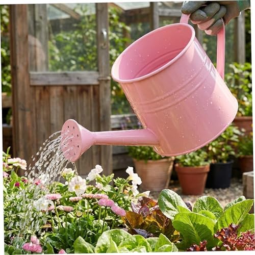 Indoor Watering Can Small Watering Can, Iron Metal with Mesh Spout Vintage Style House Plant Pot Decorative & Functional for Flowers and Plants - Image 5
