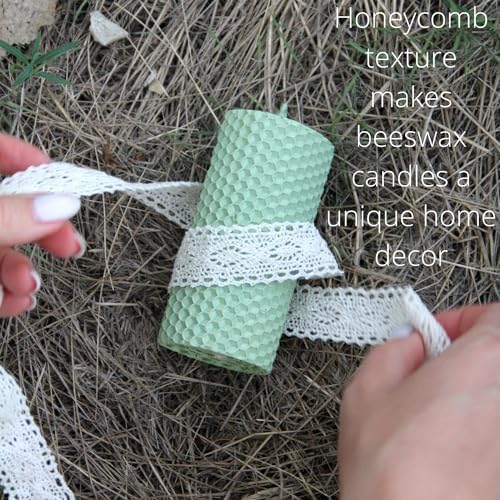 CraftersAvenue Beeswax Candle Making Kit - 12 Beeswax Sheets for Candle Making - Size 5 x 8 in - Shades of Green - Make Your Own Rolled Candle - Image 4