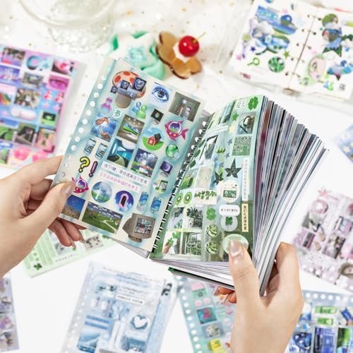800Pcs+ Japanese Sticker Book for Scrapbook Junk Journal (Old Dreamland) - Image 3