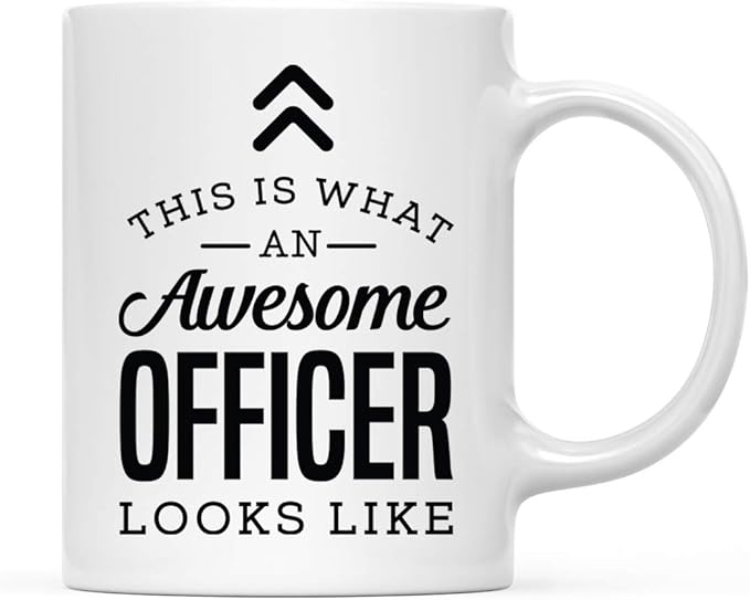 Andaz Press 11oz. Ceramic Coffee Tea Mug - Thank You Gift, Awesome Officer, Birthday Ideas, Includes Gift Box