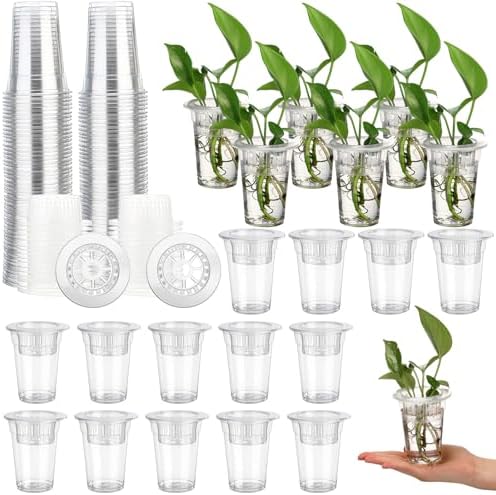 Baderke 100 Pcs Plastic Plant Propagation Vase for Indoor Decor, 3.94'' by Baderke