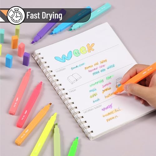 Mr. Pen- Aesthetic Highlighters No Bleed, 10 Pack, Assorted Colors | Chisel Tip, Cute Highlighters Assorted Colors for Journaling, Highlighting, Underlining, Fast Dry, Back to School Supplies - Image 3