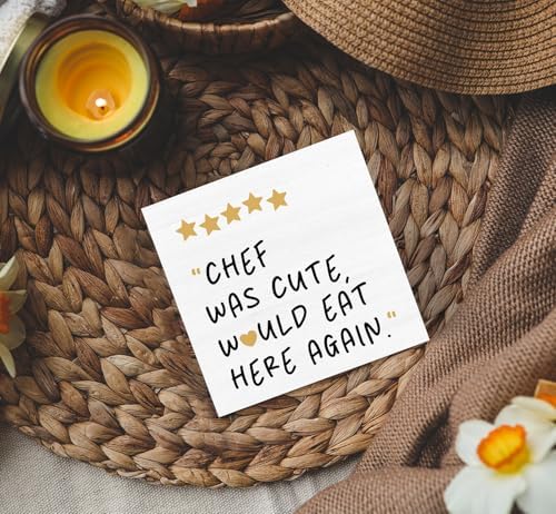 Chef Was Cute Would Eat Here Again Sign, Chef Kitchen Decor Sign, Cute Chef Kitchen Decor Wood Sign Home Decor for Girly Dining Room Restaurant - Image 4