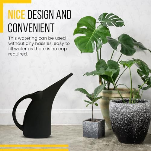 KP Kool Products Watering Can 1/2 Gallon - Small Watering Can for Indoor Plants - Outdoor Watering Can - Black Plant Waterer - Plastic Watering Can for Garden - 1 Pack - Image 5