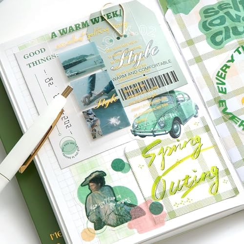 ATIRAMANIYA 346pcs Vintage Scrapbook Kit Aesthetic Junk Journal Set with Stickers, Washi Tape, A6 Notebook & Decorative Paper, All-in-One Scrapbook Kit Stationery (Poetry) - Image 3
