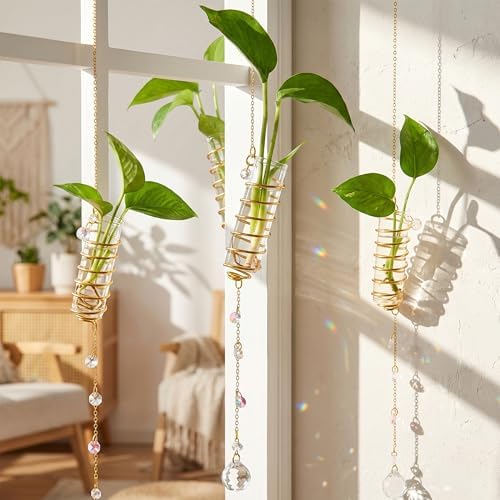 6Pcs Hanging Propagation Station with Crystal Ball Prisms Plant Suncatcher - Image 6