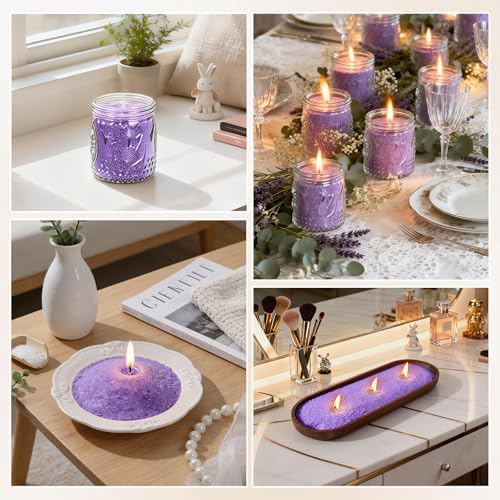 Caixiaofei Lavender Pearled Candle Sand Wax, Soy Wax - 36 Oz, 30 Cotton Wicks Gift Set, Long-Lasting Aromatherapy for Relaxation, Home Decor, Spa & Gifting for Birthdays, Anniversaries, Holidays - Image 7