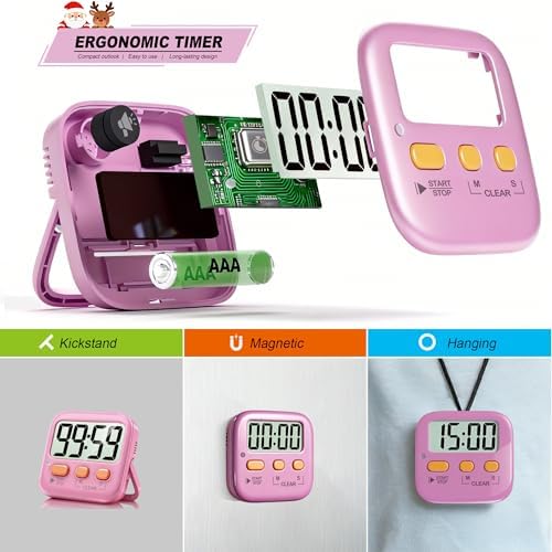 Antonki 2 Pack Digital Timer for Kids Classroom Kitchen Timers for Cooking - Image 6