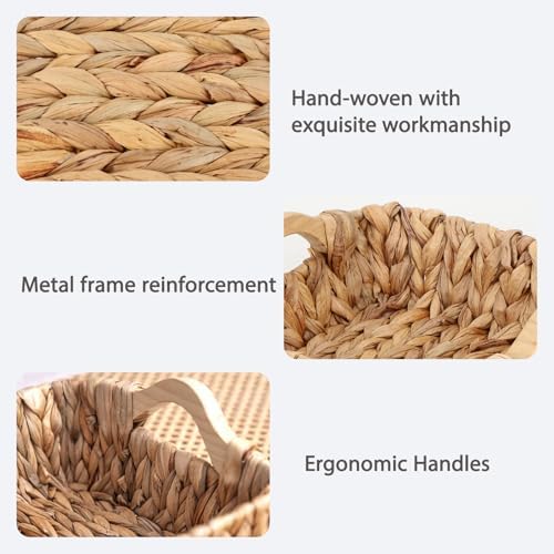 Square Small Water Hyacinth Wicker Basket for Organizing - Image 5