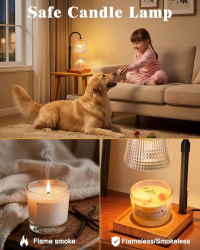 Walnut Candle Warmer Lamp with Timer, House Warming Gifts New Home Decor - Image 4
