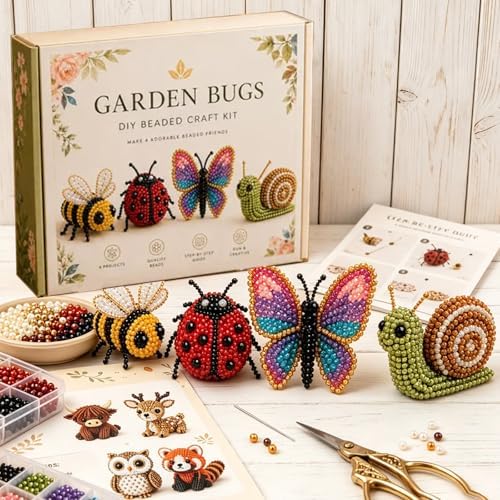 LSMARZJZ 3D Beaded Animal Kit for Adults & Beginners, Complete Bead Embroidery Kit for DIY Crafting and Stress Relief, for Desktop Home Decor and Thoughtful Gifts, with Instructions (Set B) by LSMARZJZ