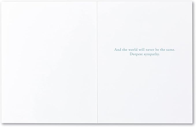 Compendium Positively Green 4-Pack of Sympathy Cards – They lived and laughed and loved… (Four Cards Total, One Design, with Envelopes)
