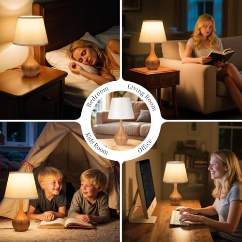 16.1" Touch Table Lamp for Nightstand, 3 Way Dimmable Small Bedroom Lamp - Image 6