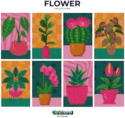 Citrichand Small Diamond Art Kits, Flower Collection 8 Pack for Adults - Image 2