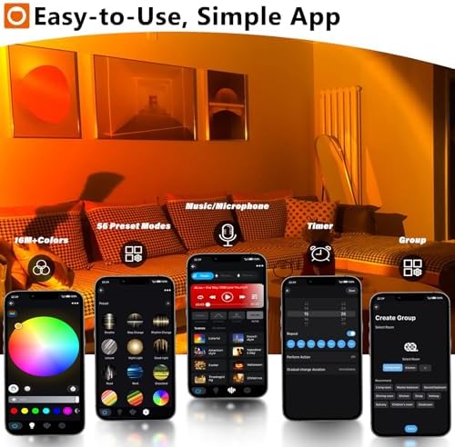 Sunset Lamp Projector with Remote Control, Multiple Colors LED APP Control Sunset Light Three Control Methods Night Light for Room Decor/Christmas Gift/Photography/Party/Bedroom Decor - Image 5