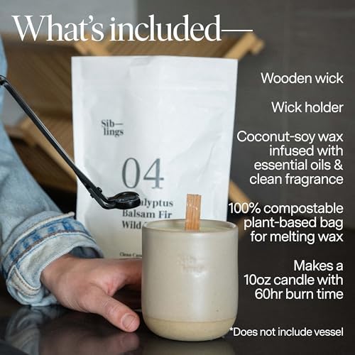 Siblings Candle Refill Kit No. 03, Tangerine Jasmine Vetiver - Image 2