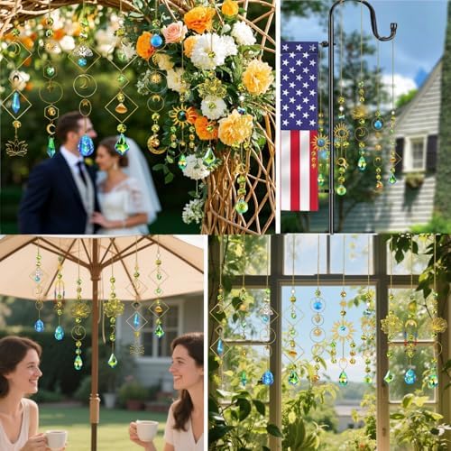 IcosaMro 400PCS Sun Catcher Kit Arts and Crafts for Adults Crystal Suncatcher Crafts Kit Suncatchers DIY Prism Making Supplies for Indoor Window Hanging, Outdoor Garden Decor Wedding Christmas - Image 2