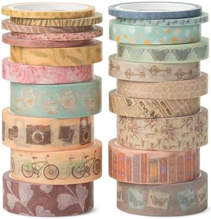 Mr. Pen- Washi Tape Set, 21 Rolls, Assorted Sizes, 5 Yards/Roll by MrPen