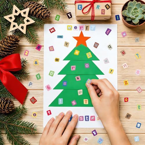 1592PCS Vintage Letter Stickers Scrapbook Sticker,Magazine Alphabet Sticker - Image 5