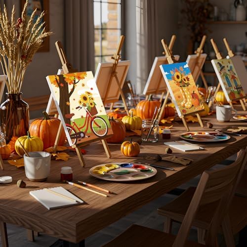 Sherr 24 Pcs Pre Drawn Canvas for Adult, Autumn, 8 x 10 Inch - Image 4