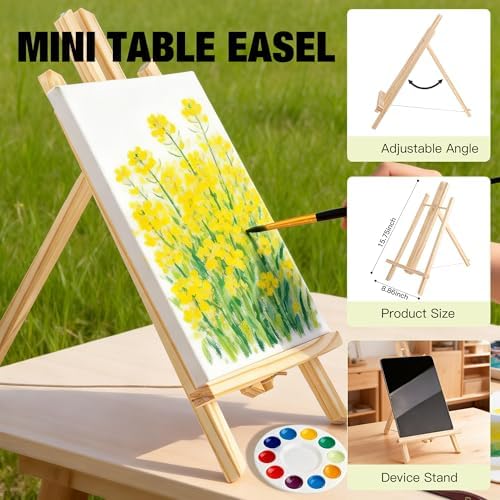 42PCS Acrylic Paint Kits for Adults, Art Supplies Set with Easel - Image 3